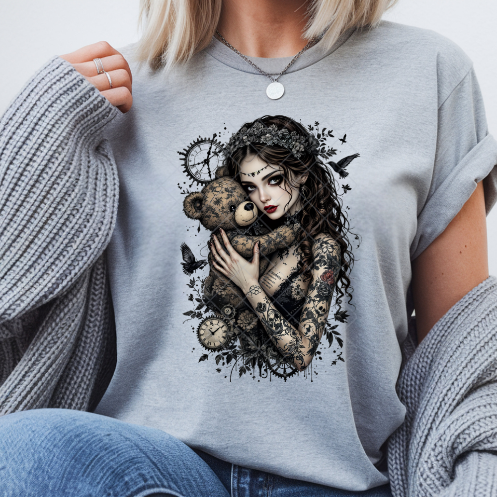 Soft Heart, Dark Soul - Ready To Press Print Transfer for Apparel, Cotton, Polyester & Blends - High-Quality Print- Commercial Grade