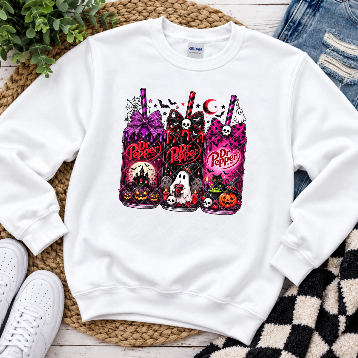 Spooky Dr Pepper Can Trio - Premium Graphic T-Shirt for Casual Wear