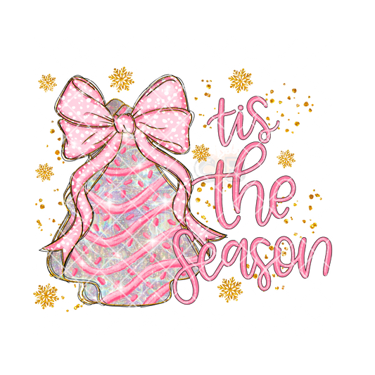 Tis The Season Cake Pink PNG