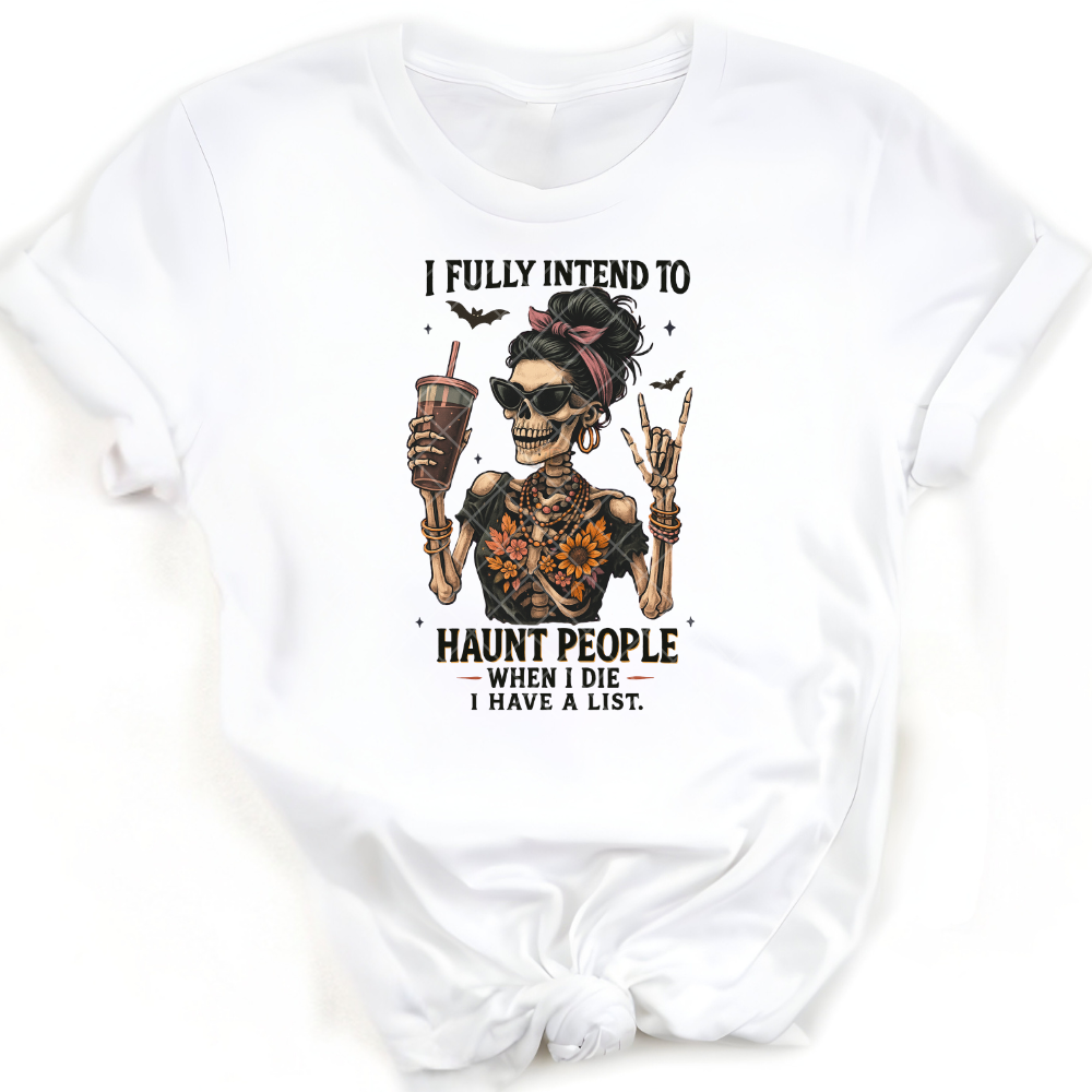 Intend To Haunt People - Premium Graphic T-Shirt for Casual Wear