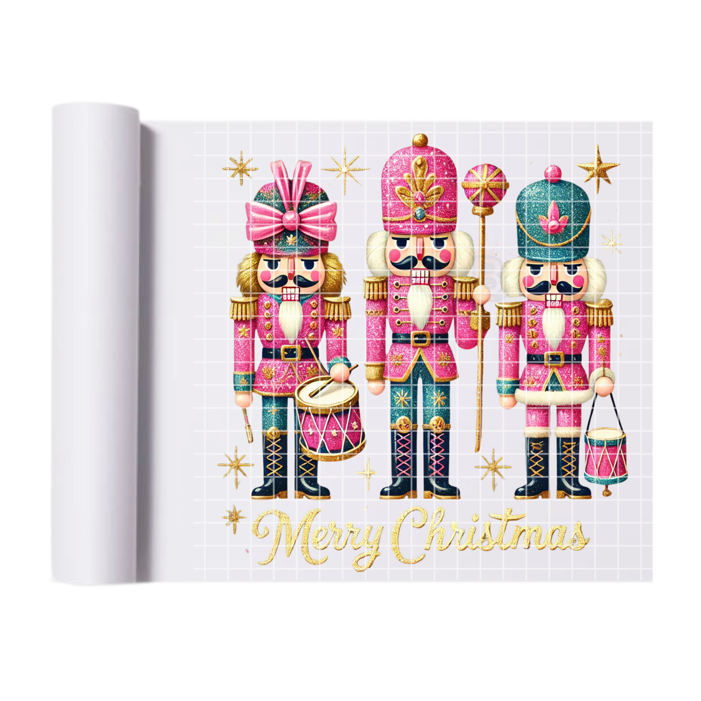 Merry Christmas Nutcracker Trio DTF Transfer