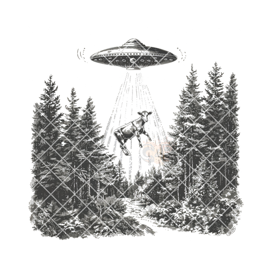 Cow alien beam PNG