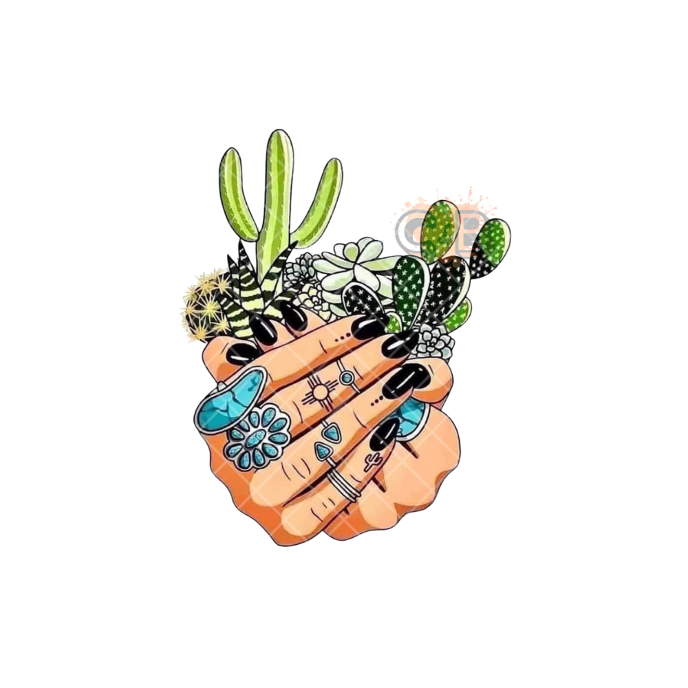 Cradling Cactus PNG