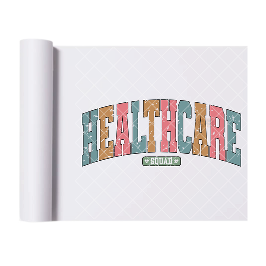 Healthcare Distressed - Direct Print Film Transfer for T-Shirts, Cotton, Polyester & Blends - High-Quality Print