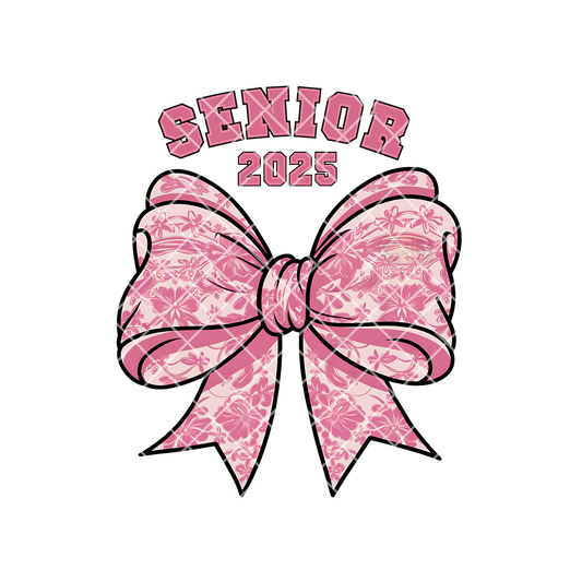 Senior 2025 Pink Bow PNG