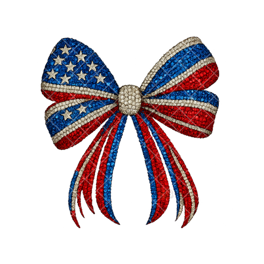 Patriotic Diamond Bow PNG