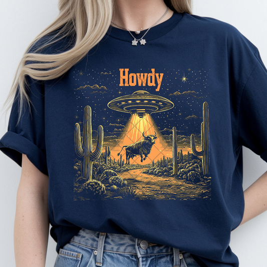 Alien Howdy - Premium Graphic T-Shirt for Casual Wear