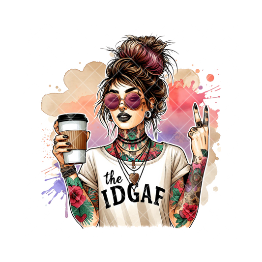 Bold Babe in Red Shades PNG File