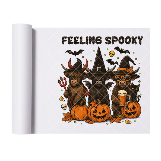 Feeling Spooky - Ready To Press Print Transfer for Apparel, Cotton, Polyester & Blends - High-Quality Print- Commercial Grade
