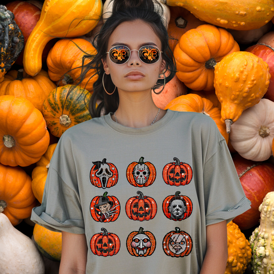 Glitter Horror Pumpkin T-Shirt