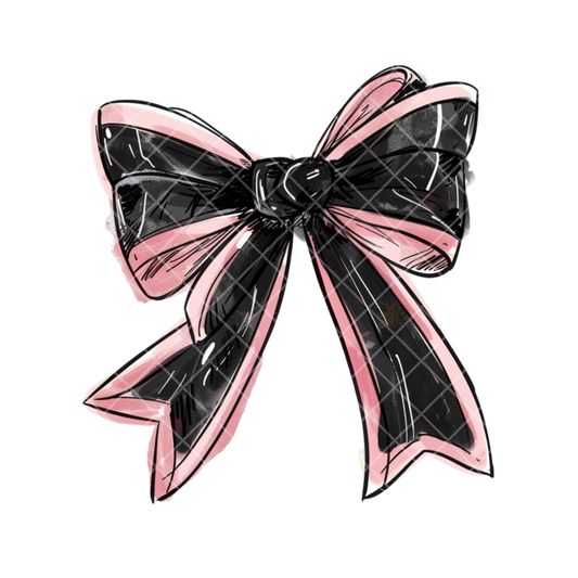 Black And Pink Bow PNG