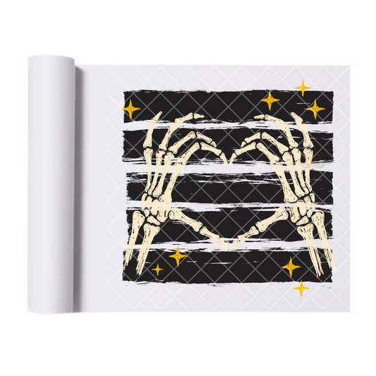Halloween Finger Hearts - Ready To Press Print Transfer for Apparel, Cotton, Polyester & Blends - High-Quality Print- Commercial Grade