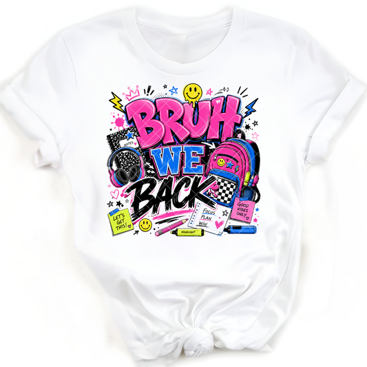 Bruh We Back Retro 90s - Premium Graphic T-Shirt for Casual Wear