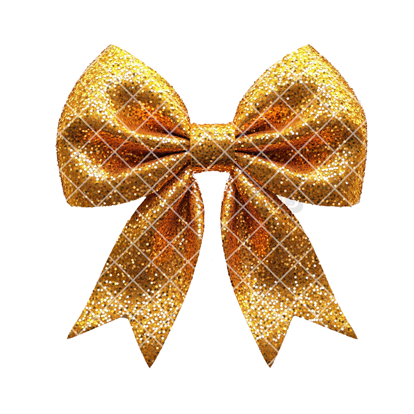 Gold glitter bow PNG