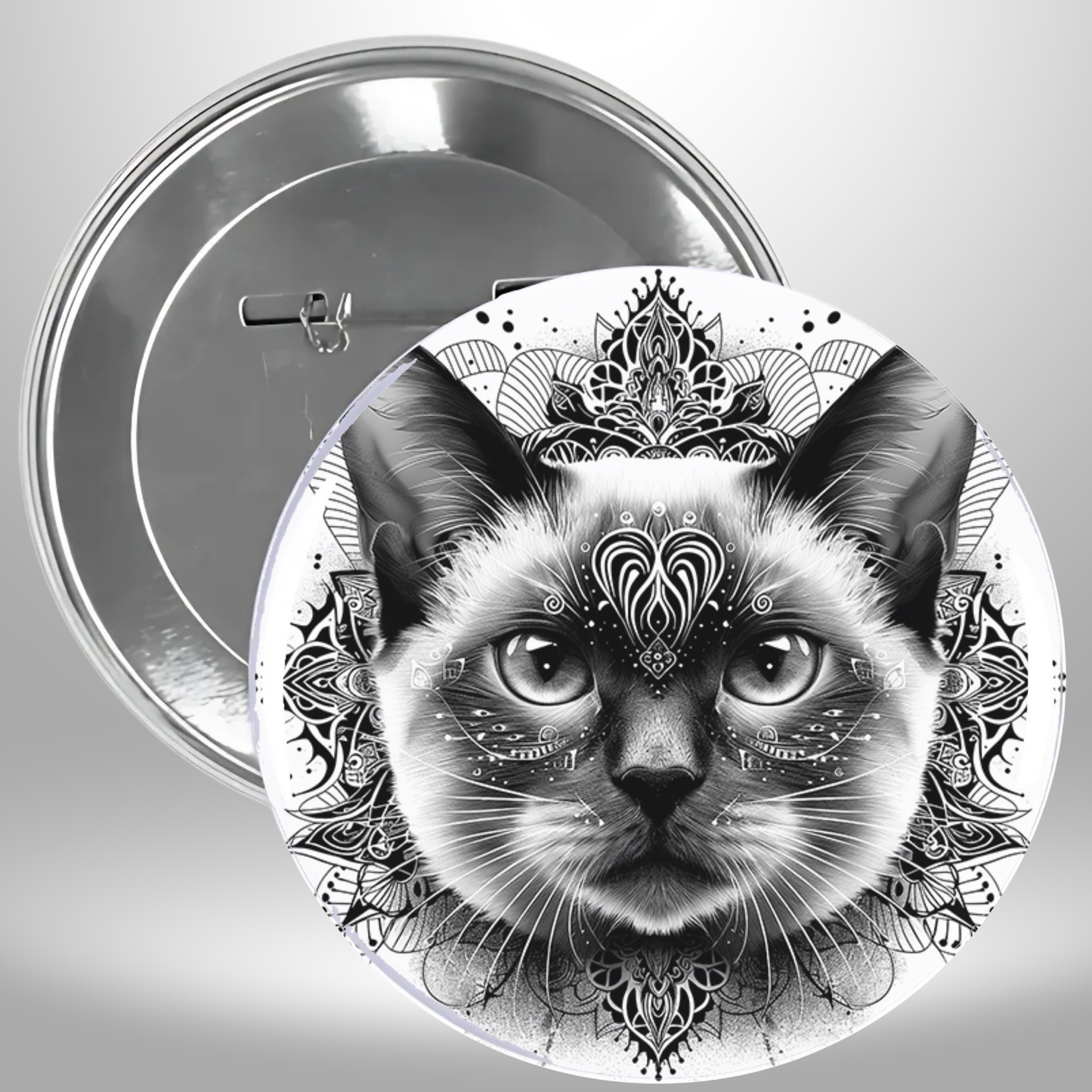 Bw Cat Pinback Button