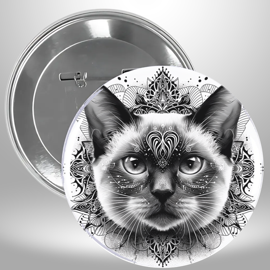 Bw Cat Pinback Button