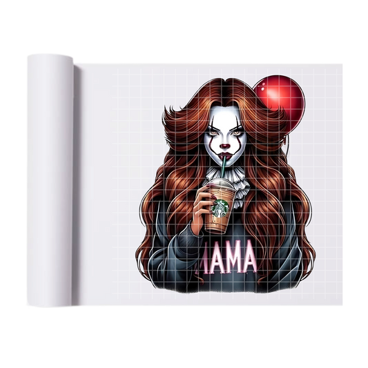 Pennywise MAMA Red Hair DTF Transfer