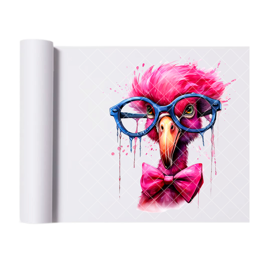 Pink Blue Shades Chicken - Direct Print Film Transfer for Trendy T-Shirts, Cotton, Polyester & Blends - High-Quality Print