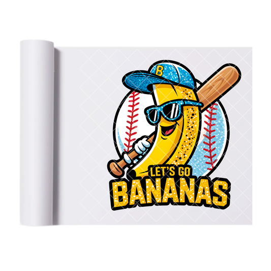 Let’s Go Bananas - Direct Print Film Transfer for T-Shirts, Cotton, Polyester & Blends - High-Quality Print