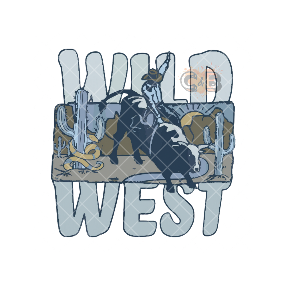 Blue Wild West Rodeo PNG