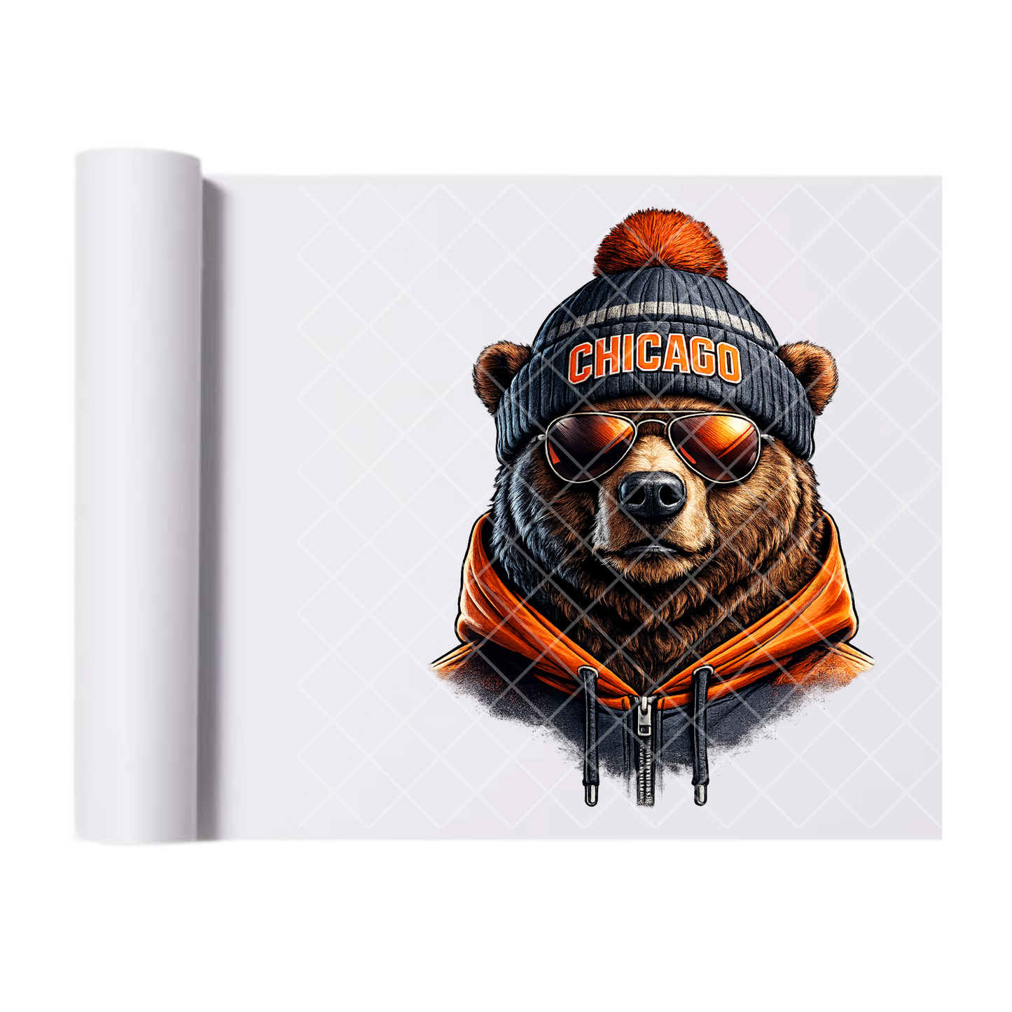 Chicago Football - Direct Print Film Transfer for T-Shirts, Cotton, Polyester & Blends - High-Quality Print