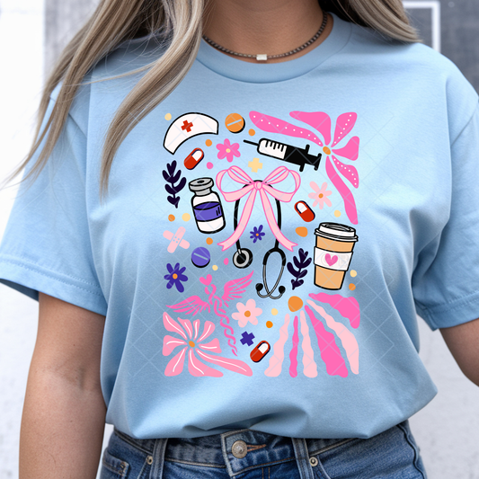 Bowtiful Nurse Life - Premium Graphic T-Shirt for Casual Wear