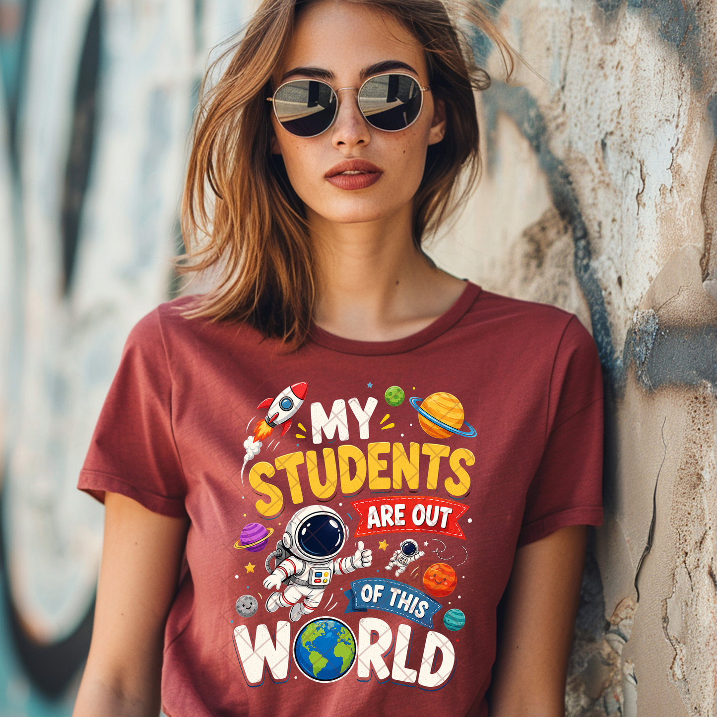 My Students Are Out Of This World - Premium Graphic T-Shirt for Casual Wear