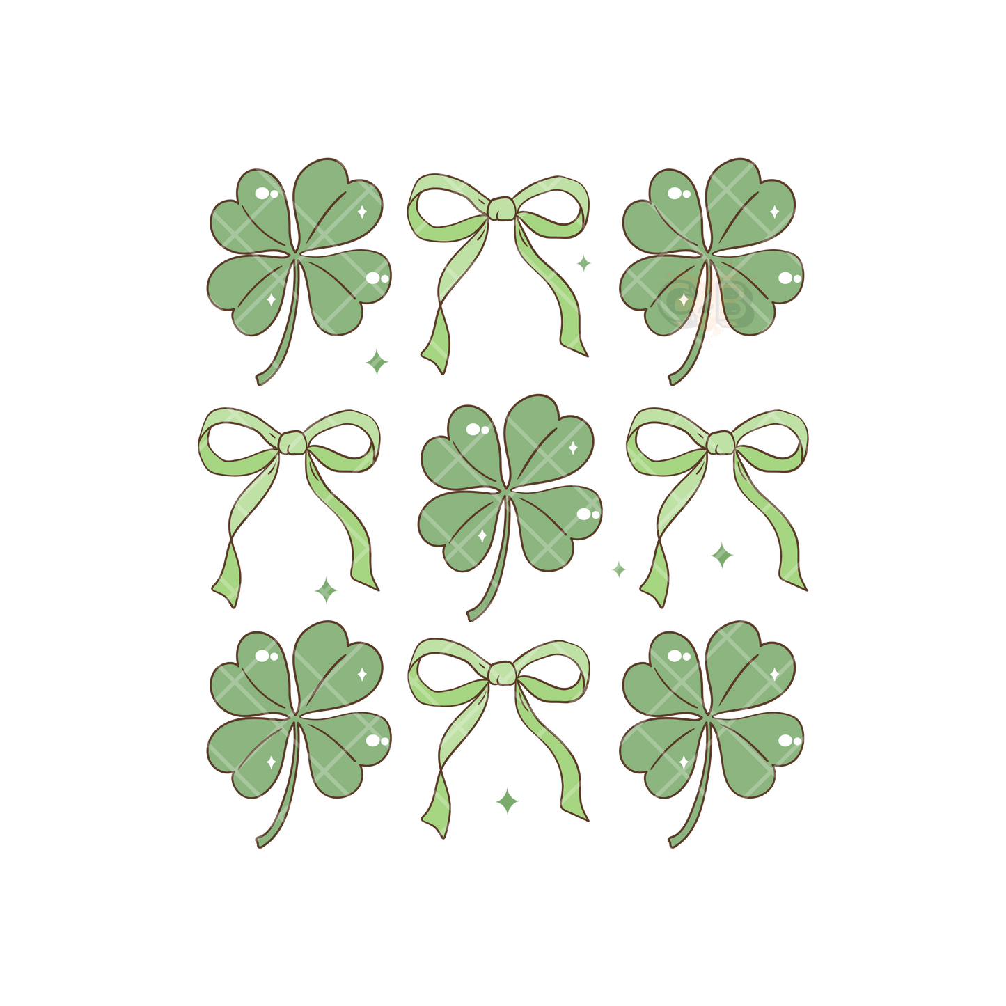 Clovers And Bows PNG