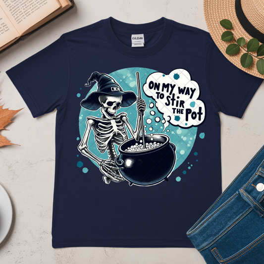Stir The Pot Witch - Premium Graphic T-Shirt for Casual Wear