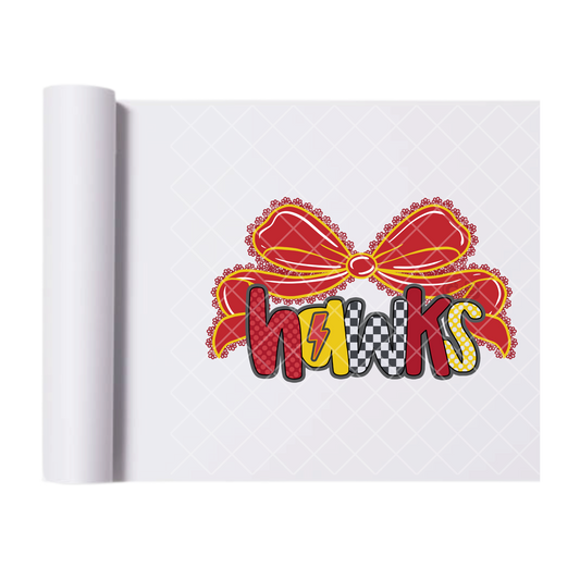 Hawks Bow - Direct Print Film Transfer for T-Shirts, Cotton, Polyester & Blends - High-Quality Print