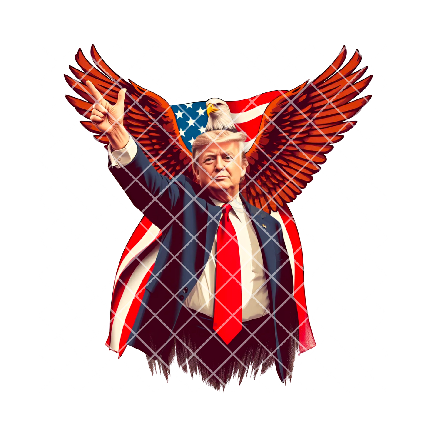 Trump Eagle Wings Flag DTF Transfer