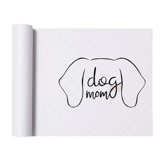 Dog Mom - Direct Print Film Transfer for T-Shirts, Cotton, Polyester & Blends - High-Quality Print