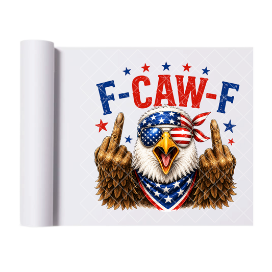 Patriotic Eagle - Direct Transfer Print, Ready To Press For T-Shirts, Cotton, Polyester & Blends - Tshirt Business Quality