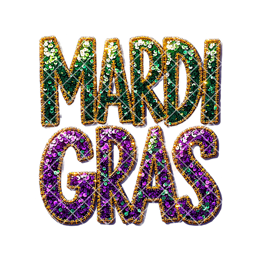 Mardi Gras themes glitter PNG