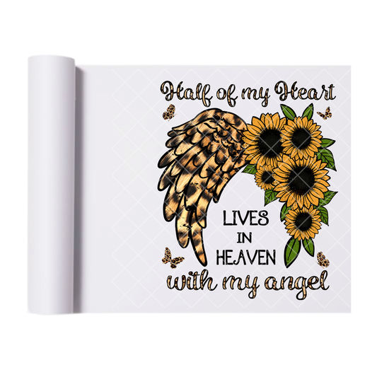 Half Of My Heart - Direct Print Film Transfer for T-Shirts, Cotton, Polyester & Blends - High-Quality Print