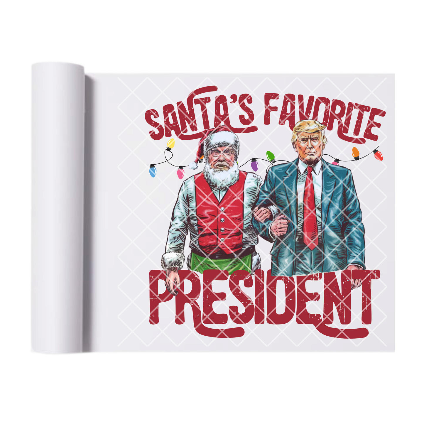 Santa’s Favorite President DTF Transfer