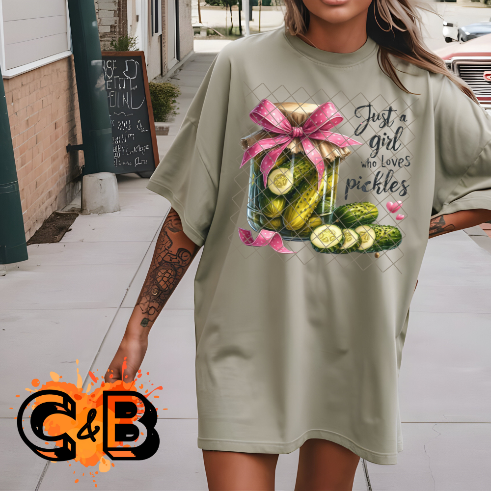 A girl who loves pickles PNG