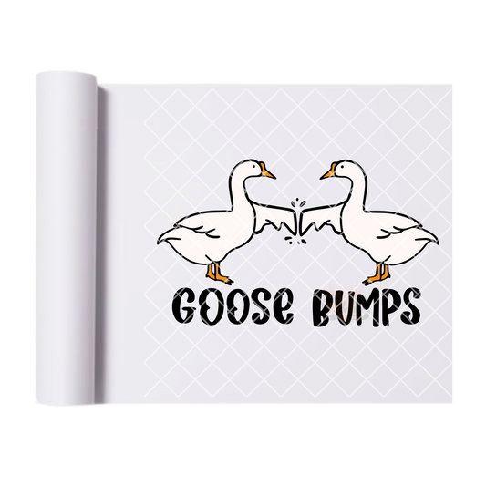 Goose bumps two geese DTF film t shirt transfer
