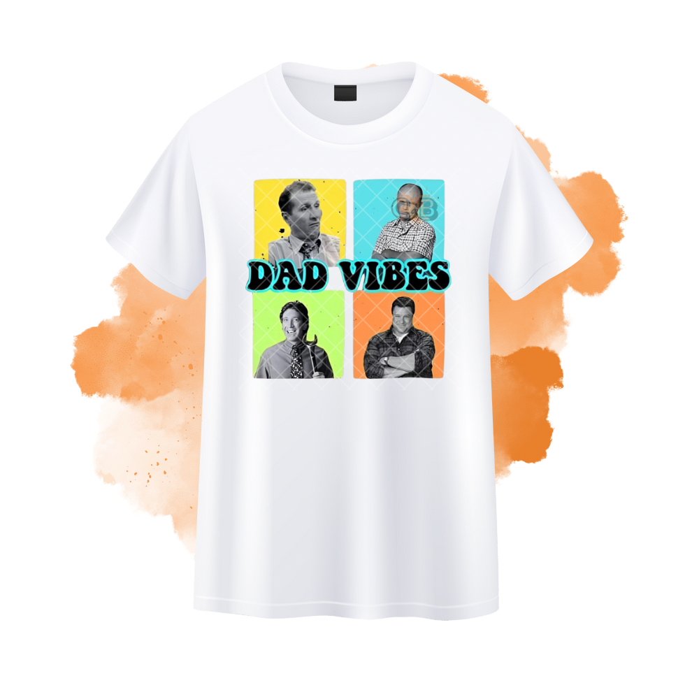 Dad Vibes Multi-Color Tile T-Shirt