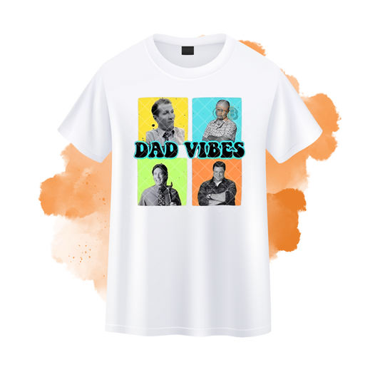 Dad Vibes Multi-Color Tile T-Shirt