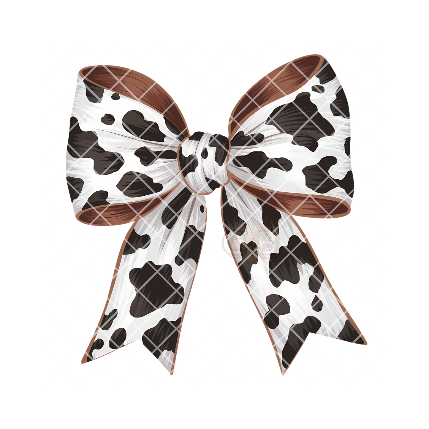 Cow print bow DTF film t shirt transfer