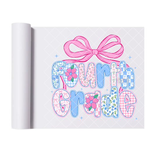 Fourth Grade Pastel - Direct Print Film Transfer for T-Shirts, Cotton, Polyester & Blends - High-Quality Print