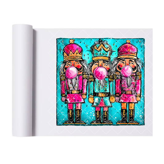 Christmas Nutcracker Artwork - Direct-To-Film Heat Transfer for T-Shirts, Cotton, Polyester & Blends - High-Quality Print