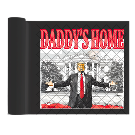 Daddy’s Home Black Suit Red Font DTF Transfer