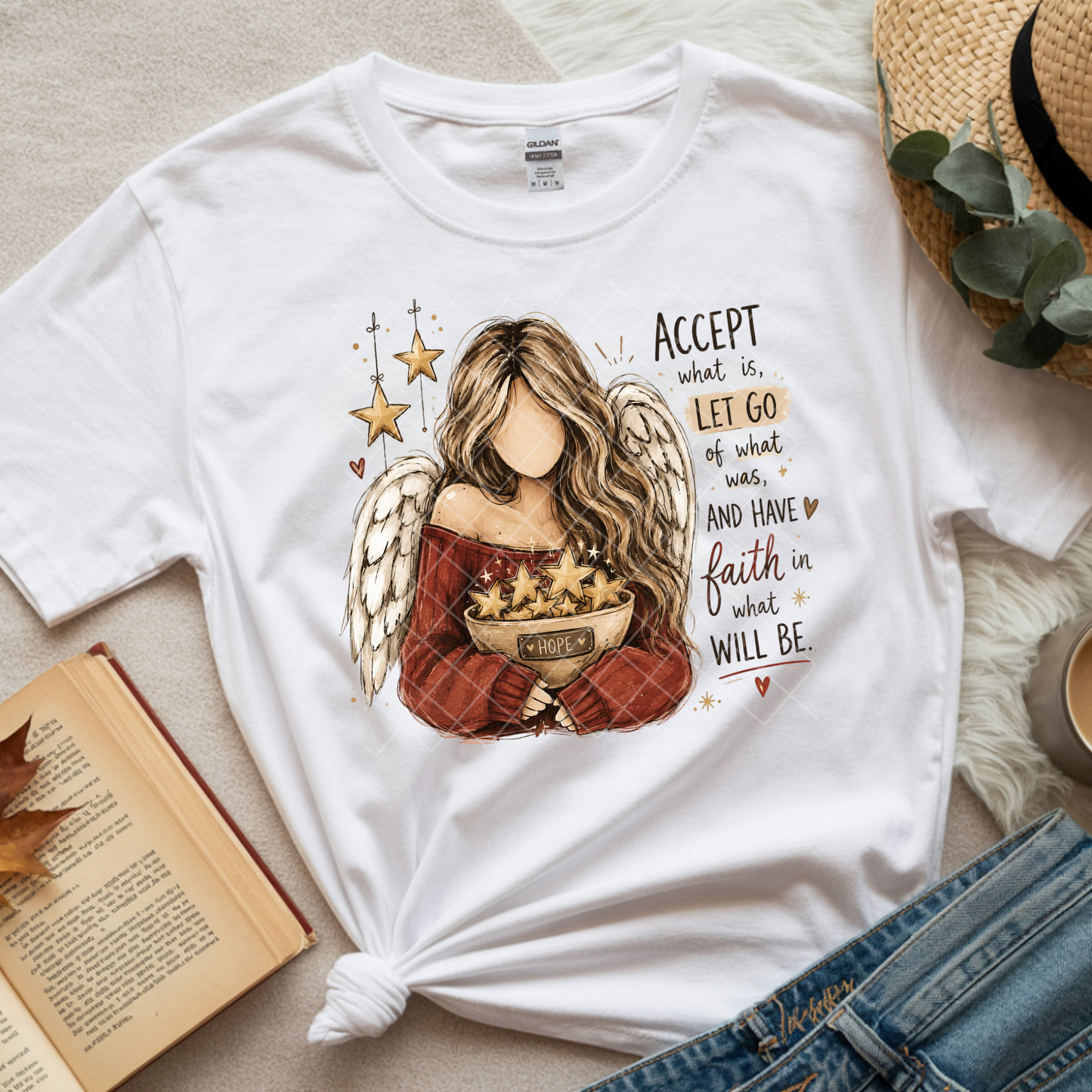 Faith In What Will Be Angel - Premium Graphic T-Shirt for Casual Wear