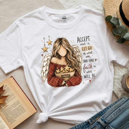 Faith In What Will Be Angel - Premium Graphic T-Shirt for Casual Wear