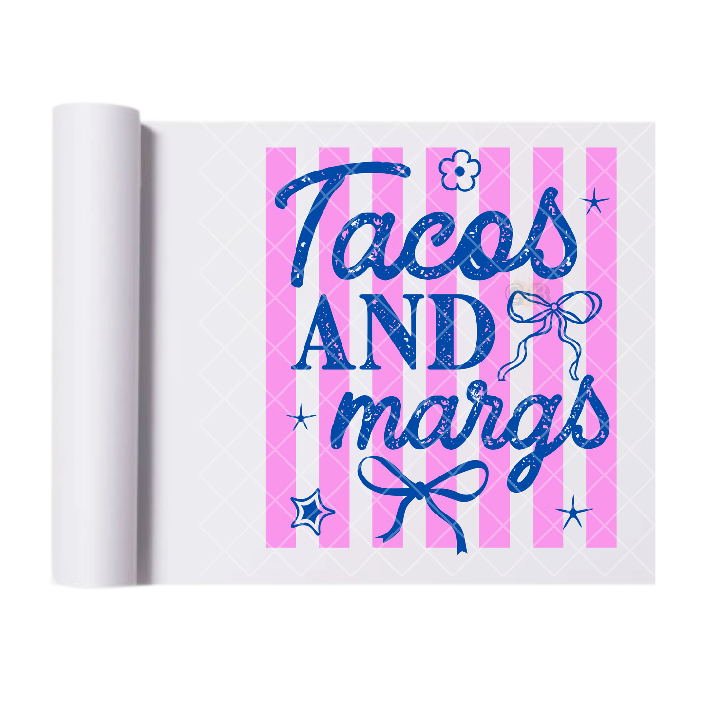 Tacos & Margs Lines - Ready To Press Print Transfer for Apparel, Cotton, Polyester & Blends - High-Quality Print- Commercial Grade