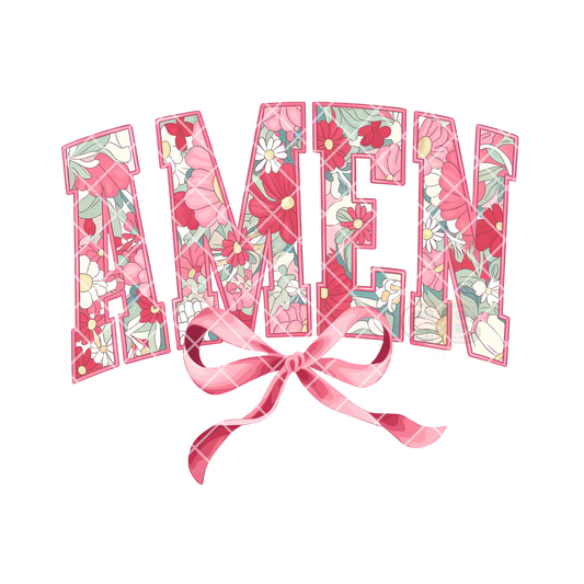Amen pink ribbon PNG