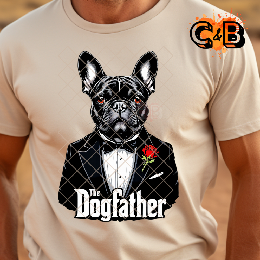 Frenchie as dog father PNG