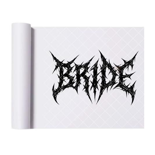 Hardcore Scratch BRIDE - Ready To Press Print Transfer for Apparel, Cotton, Polyester & Blends - High-Quality Print- Commercial Grade